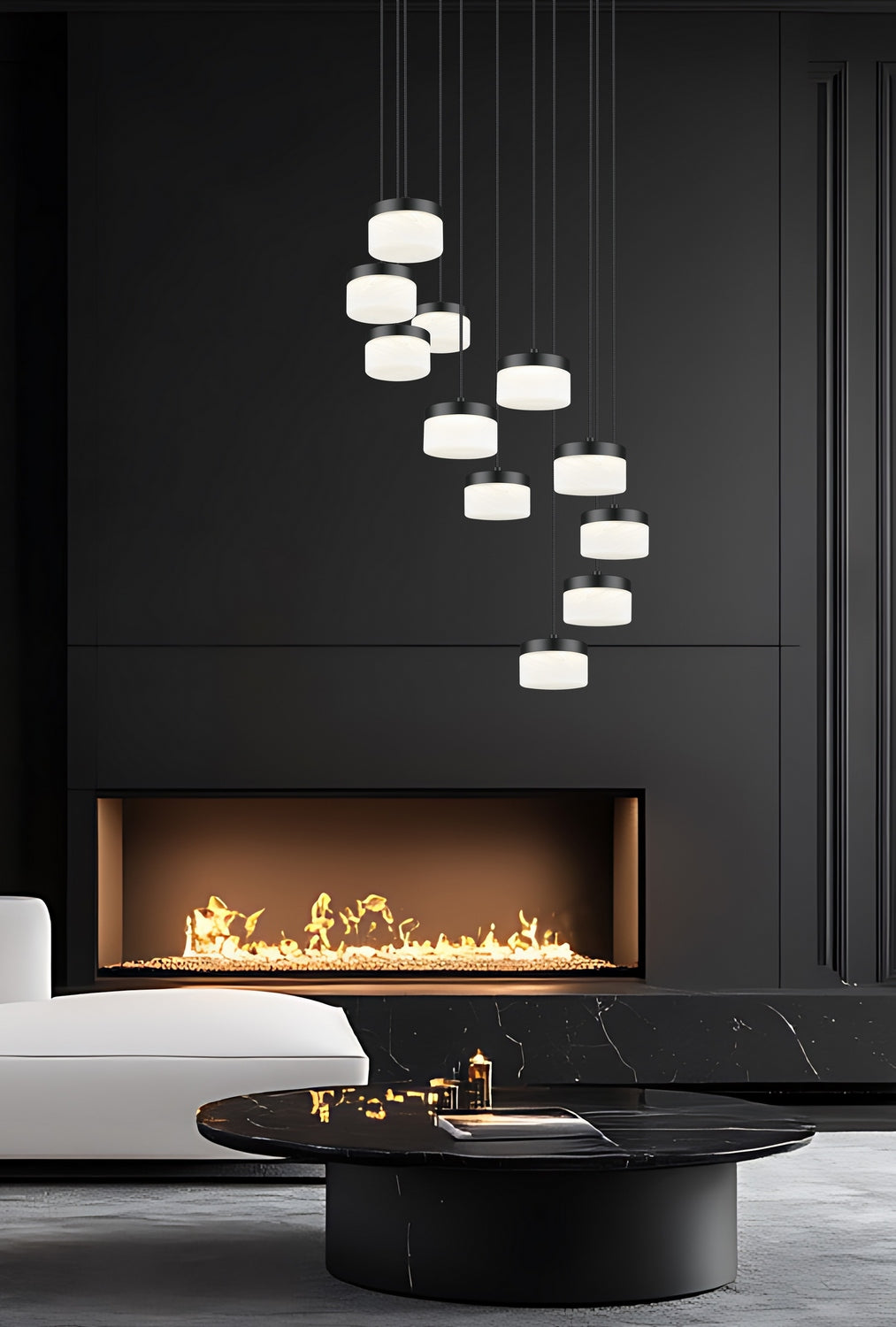 Lustre Renaud Noir mat, 28" – vue 6