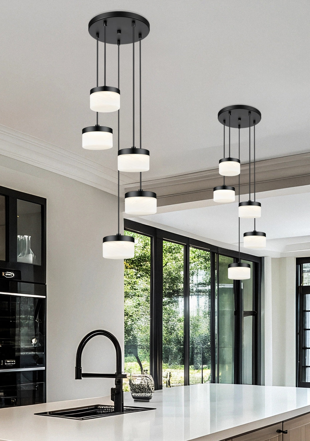 Lustre Renaud Noir mat, 15 3/4" – vue 7