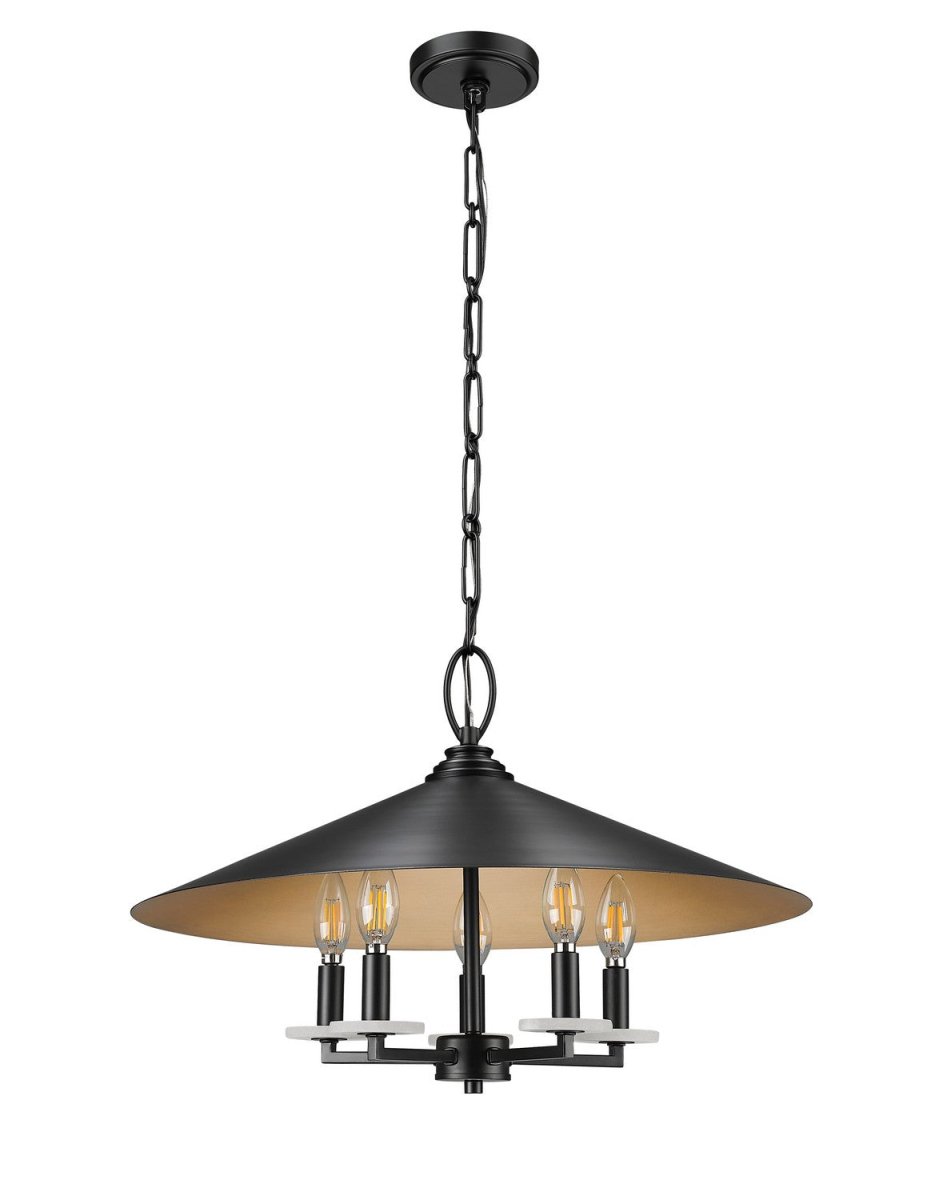 Lustre Rialto - Noir mat 22" by Z-Lite | Luminaires & cie