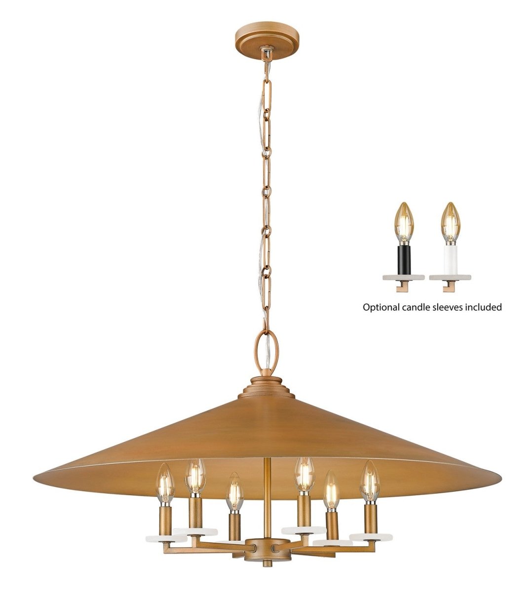 Lustre Rialto - Étain signature 32" by Z-Lite | Luminaires & cie