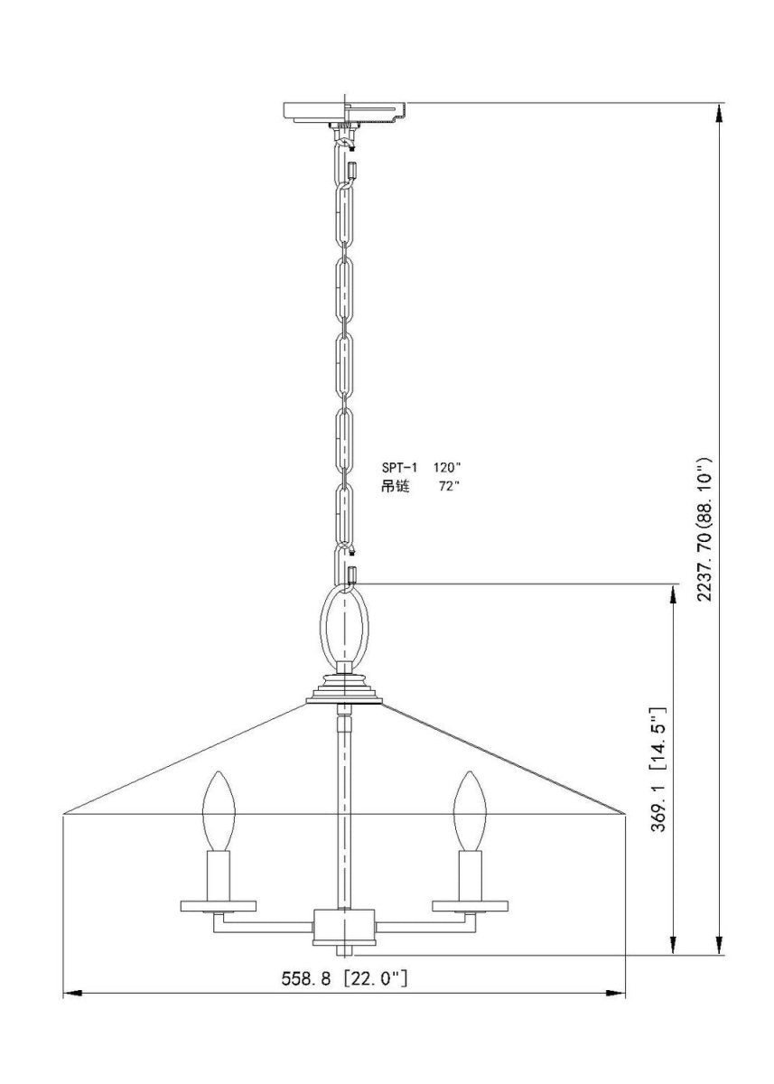 Lustre Rialto - Étain signature 32" by Z-Lite | Luminaires & cie