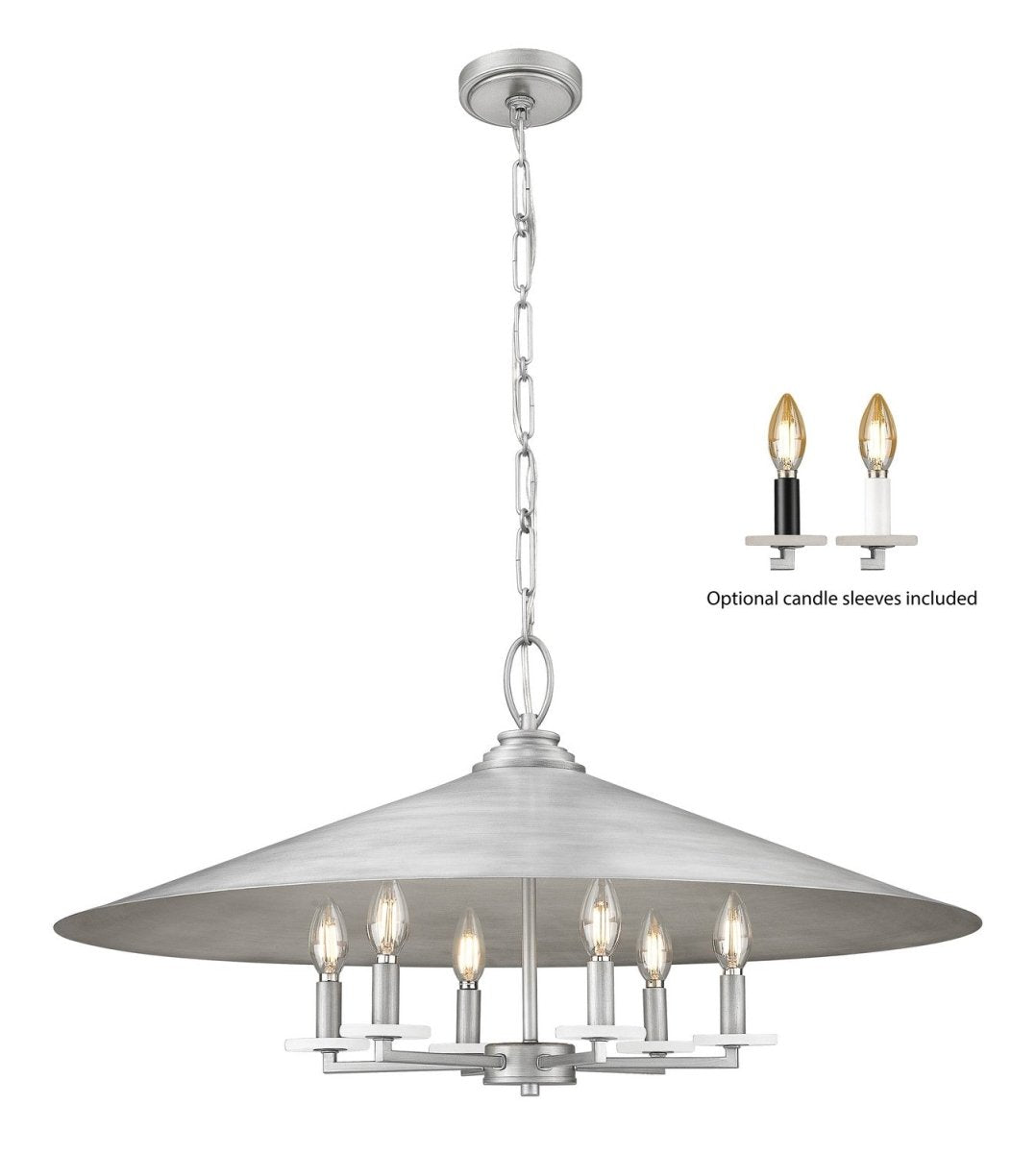 Lustre Rialto - Étain signature 32" by Z-Lite | Luminaires & cie