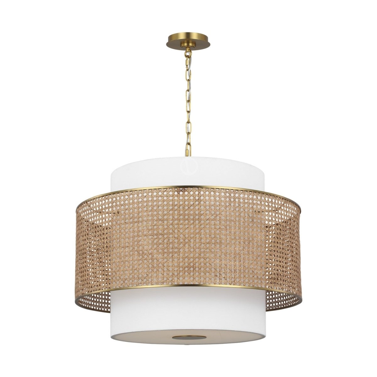 Lustre Sawyer - Rotin blond 26" by Visual Comfort Studio | Luminaires & cie