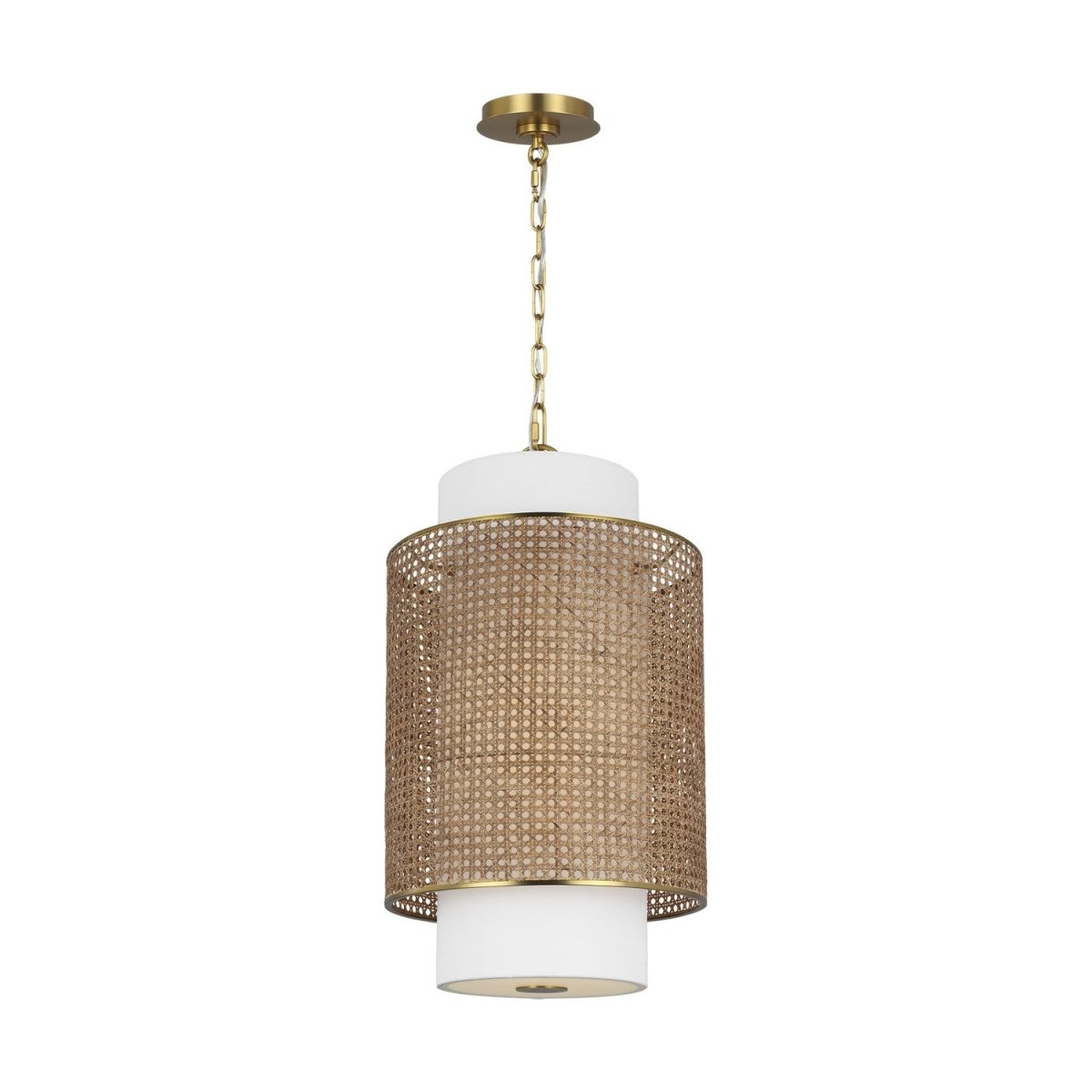 Lustre Sawyer - Rotin blond 15" by Visual Comfort Studio | Luminaires & cie