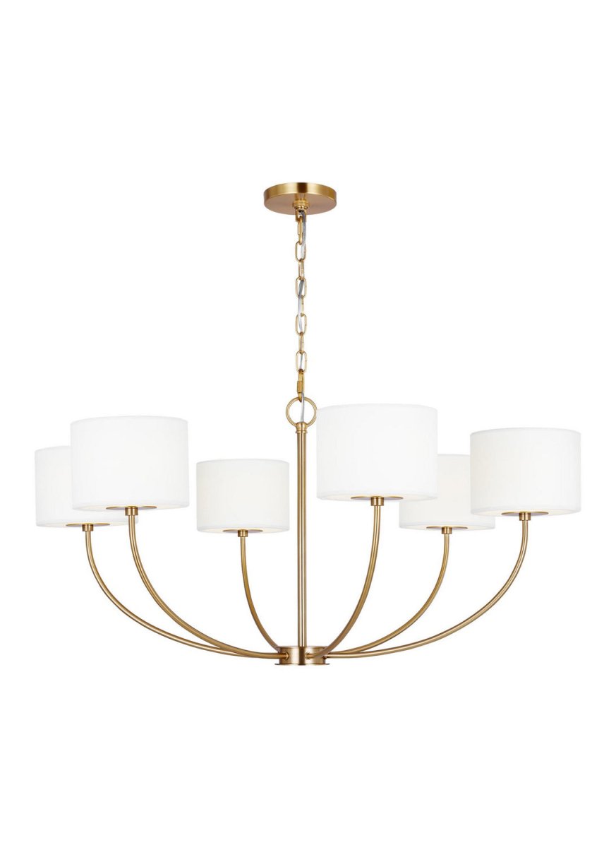 Lustre Sawyer - Rotin blond 32" by Visual Comfort Studio | Luminaires & cie