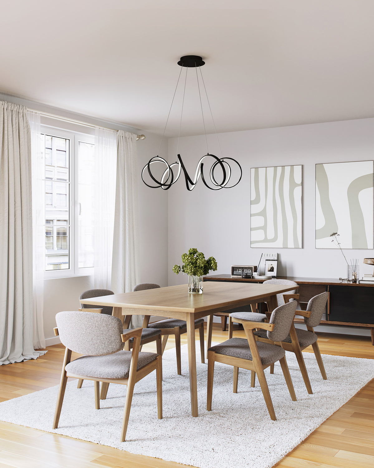 Lustre Synergy Noir, 34 1/4" – vue 2