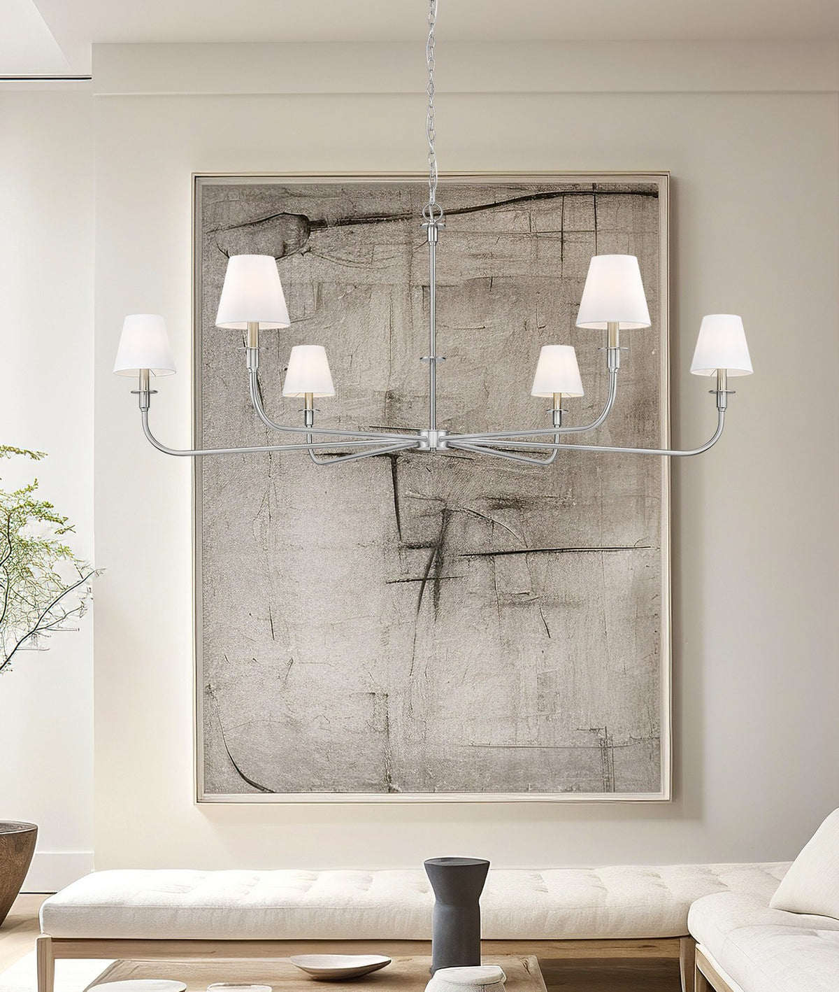 Lustre Tova Nickel brossé, 65 3/4" – vue 8