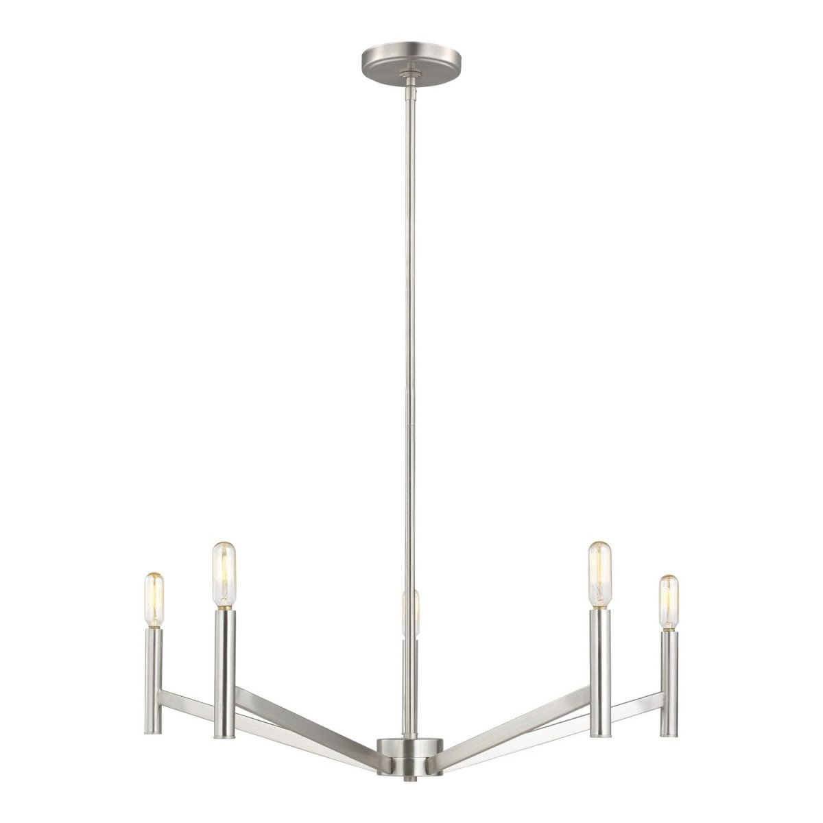 Lustre Vector - Nickel brossé 28" by Visual Comfort Studio | Luminaires & cie
