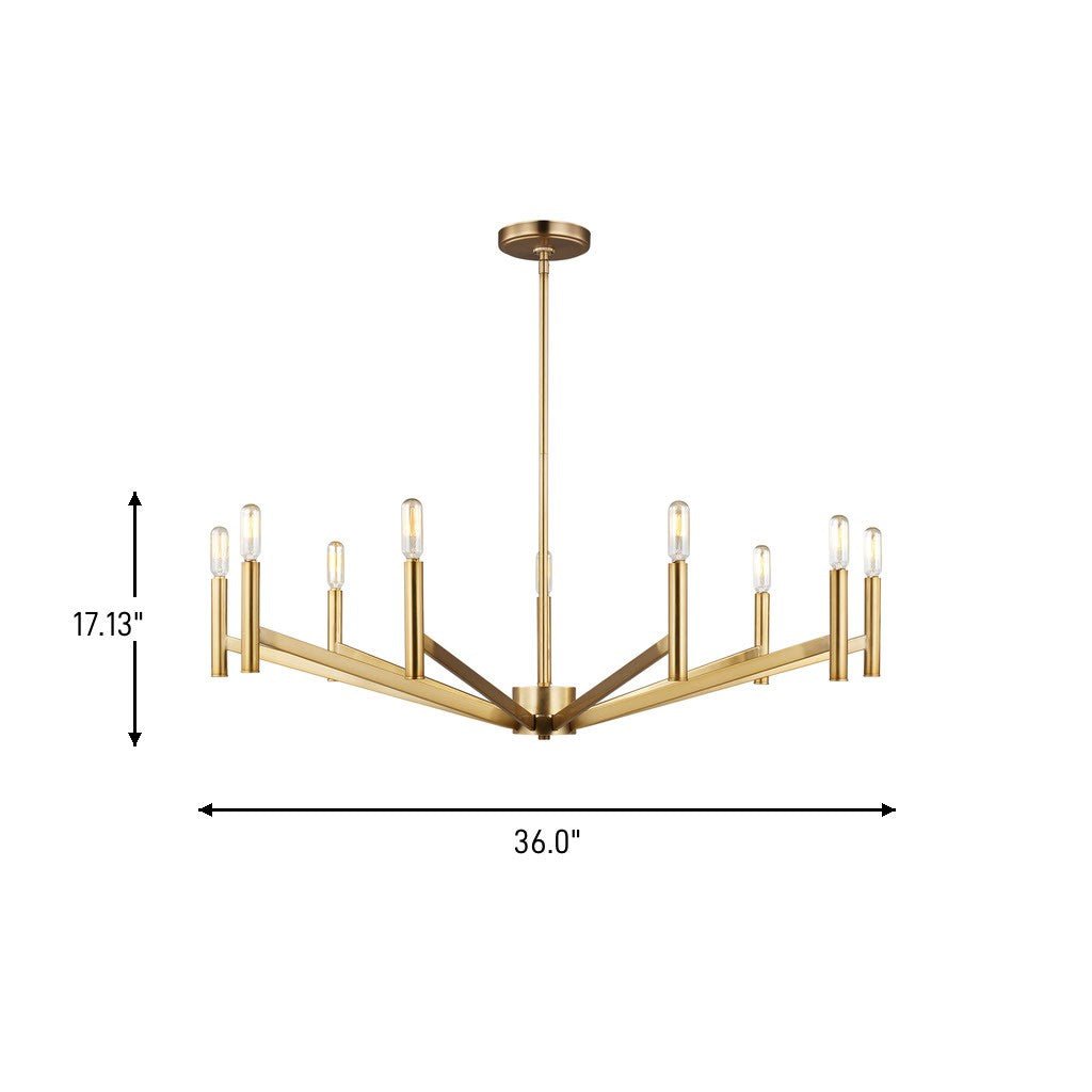 Lustre Vector - Nickel brossé 36" by Visual Comfort Studio | Luminaires & cie