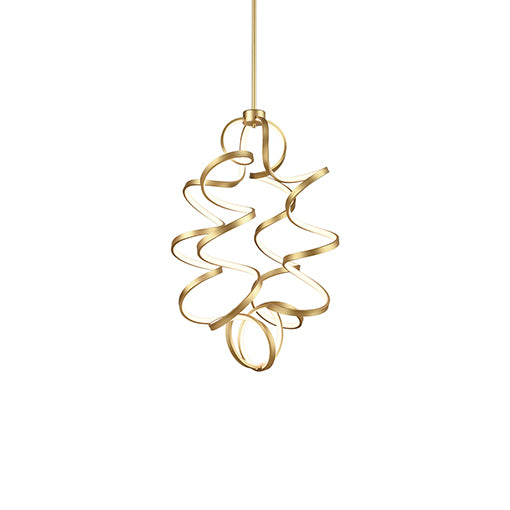 Lustre vertical Synergy Laiton antique, 23 5/8" – Kuzco Lighting