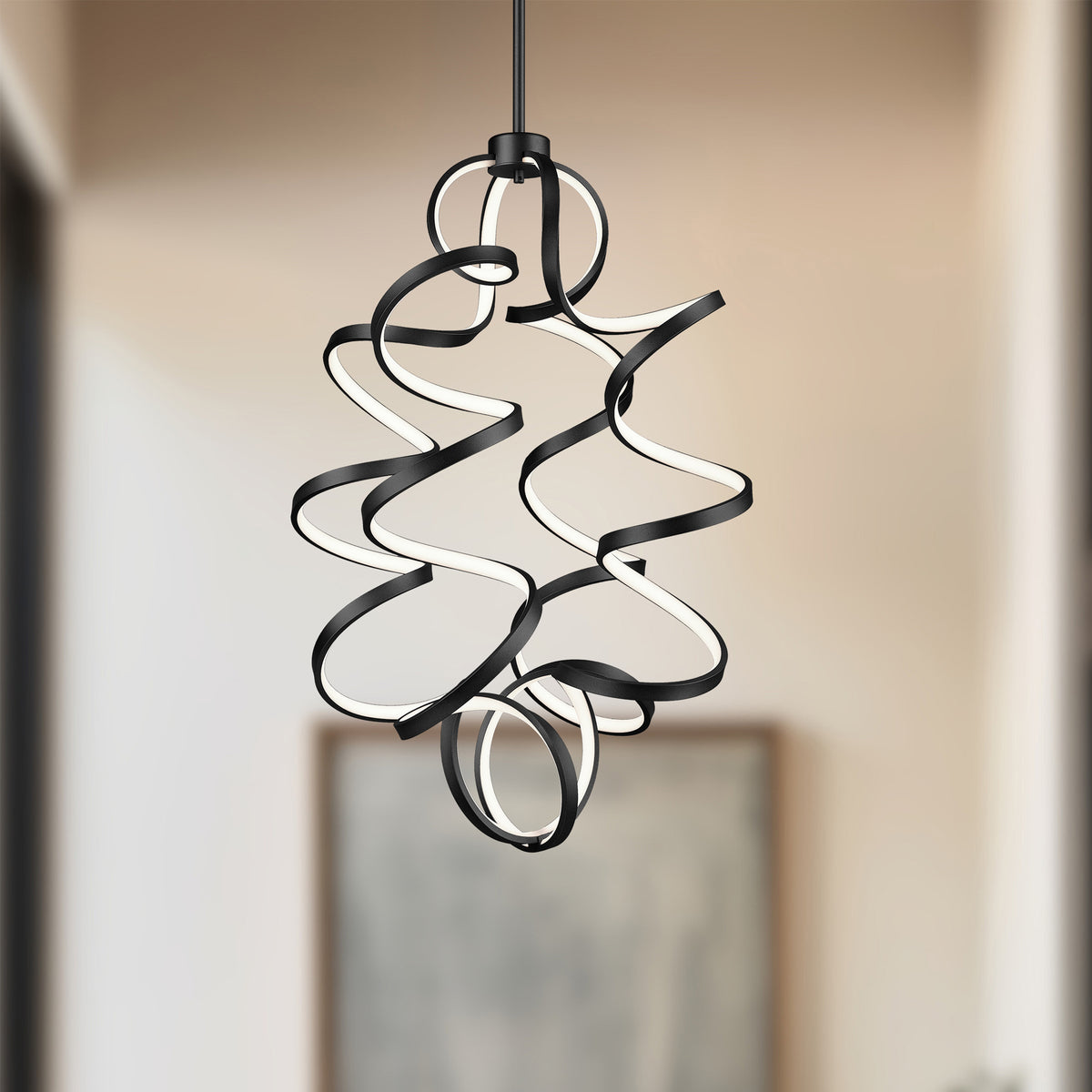 Lustre vertical Synergy Noir, 23 5/8" – vue 2