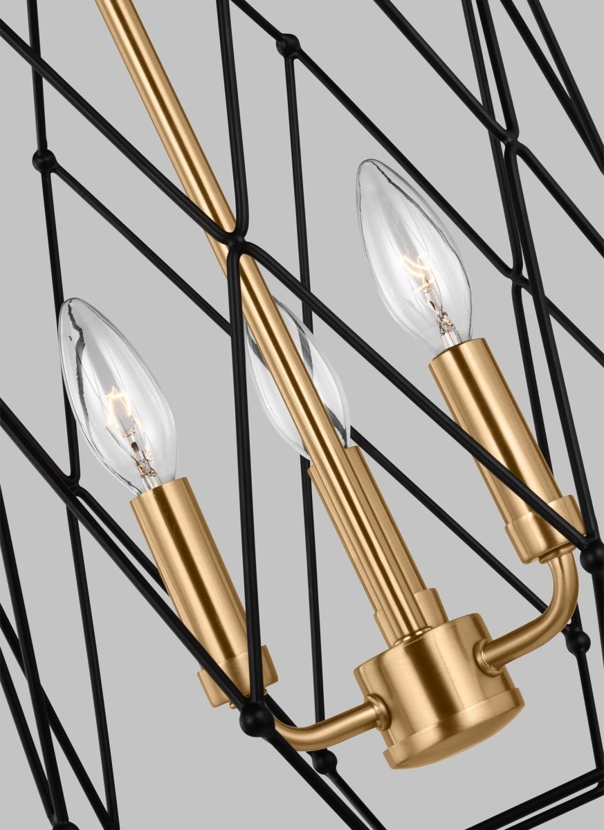 Lustre Zarra - Laiton satiné 23" by Visual Comfort Studio | Luminaires & cie