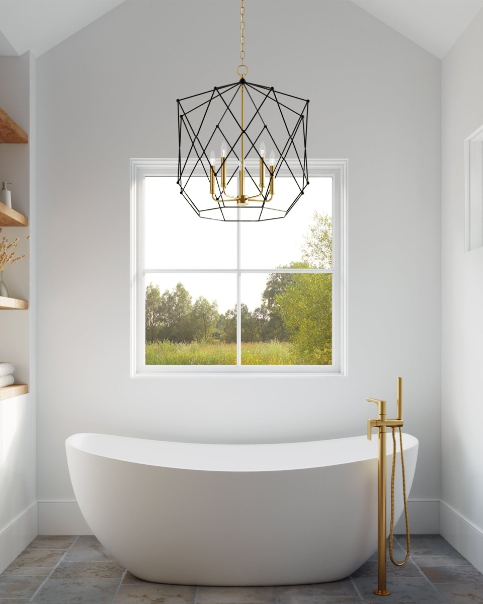 Lustre Zarra - Laiton satiné 23" by Visual Comfort Studio | Luminaires & cie