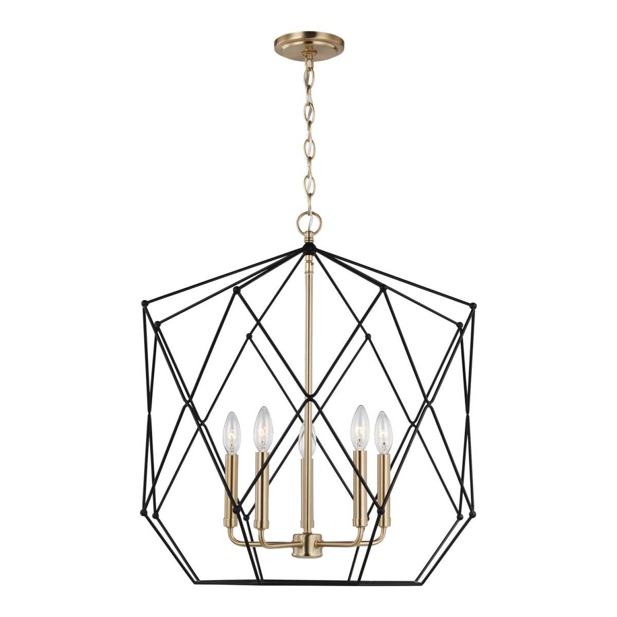 Lustre Zarra - Laiton satiné 23" by Visual Comfort Studio | Luminaires & cie