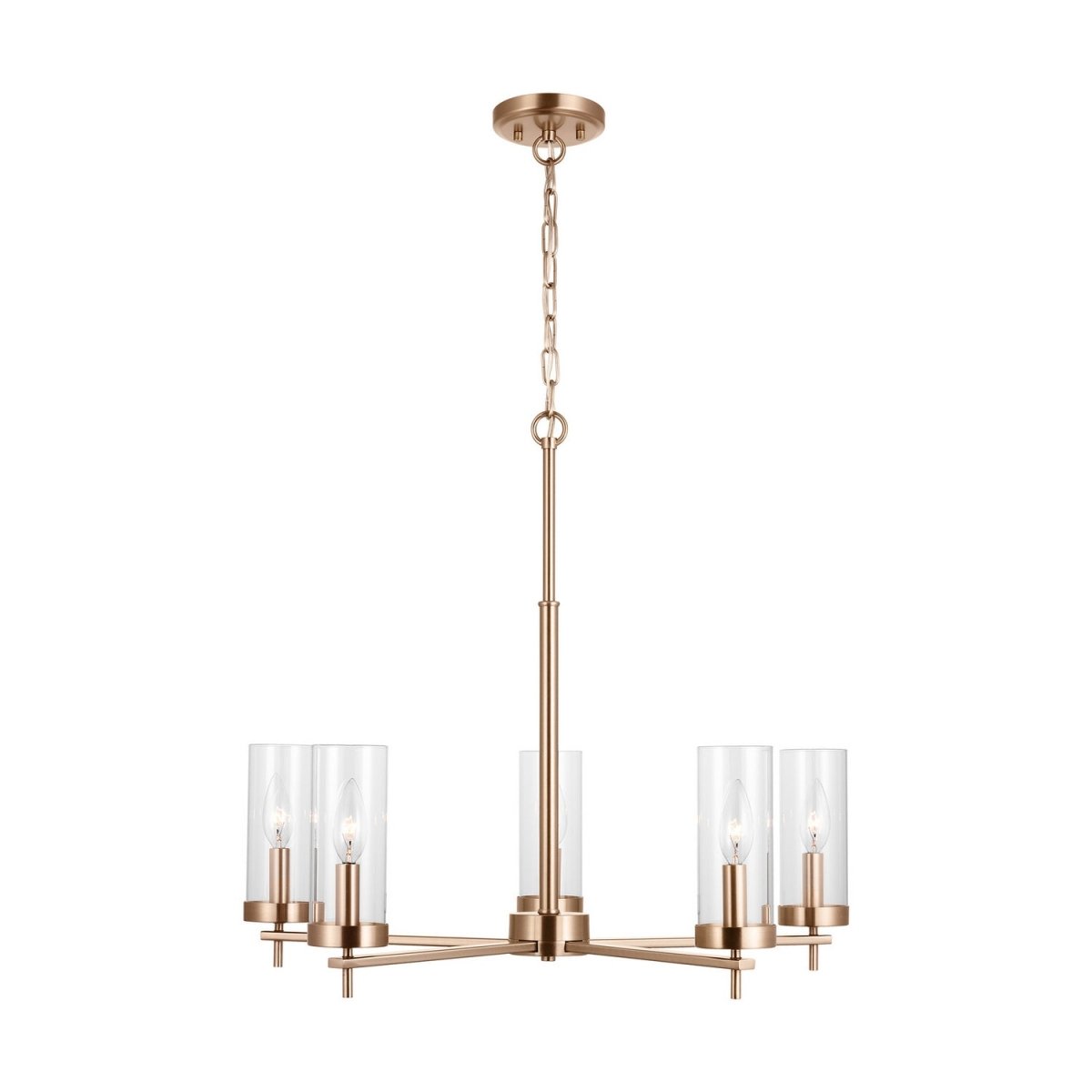 Lustre Zire - Laiton satiné 26" by Visual Comfort Studio | Luminaires & cie