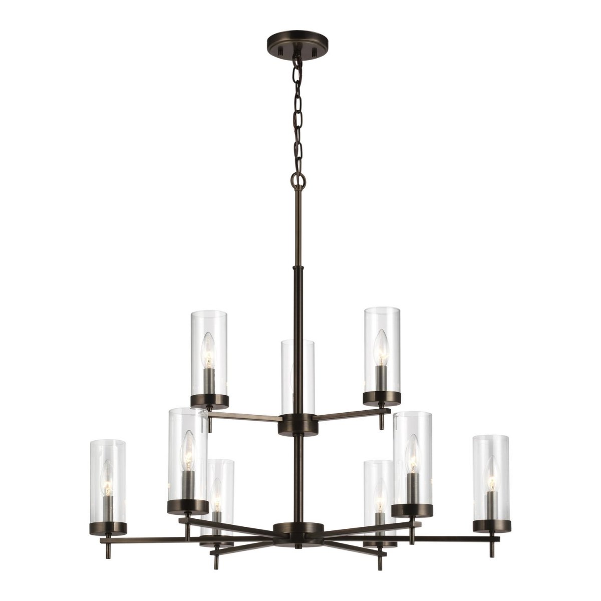 Lustre Zire - Bronze huilé brossé 32" by Visual Comfort Studio | Luminaires & cie
