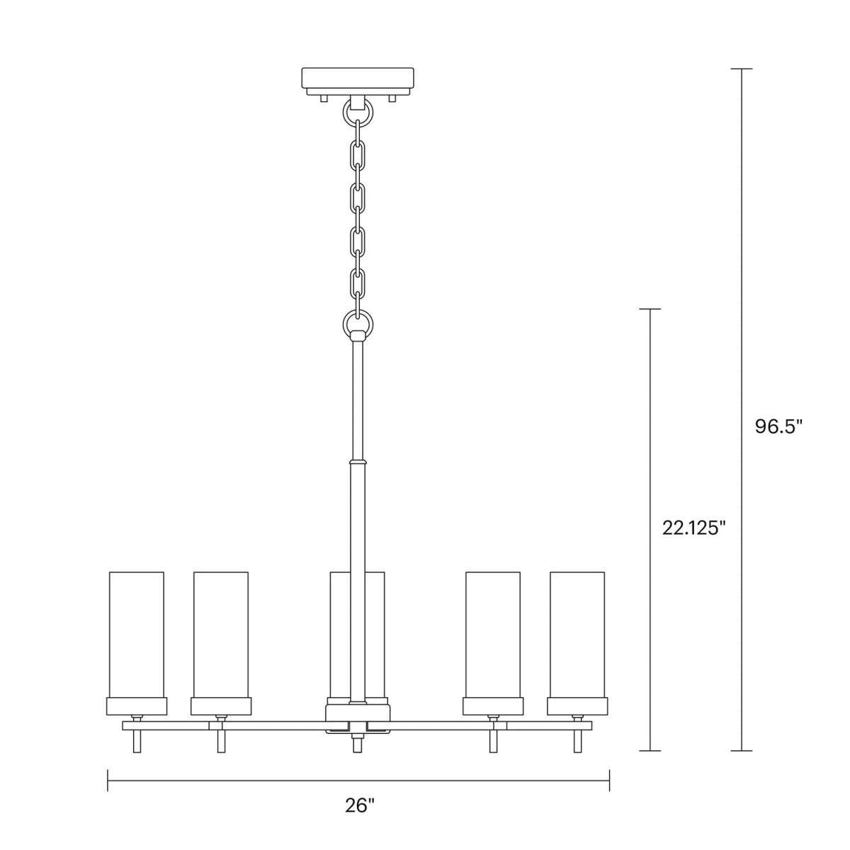 Lustre Zire - Nickel brossé 32" by Visual Comfort Studio | Luminaires & cie