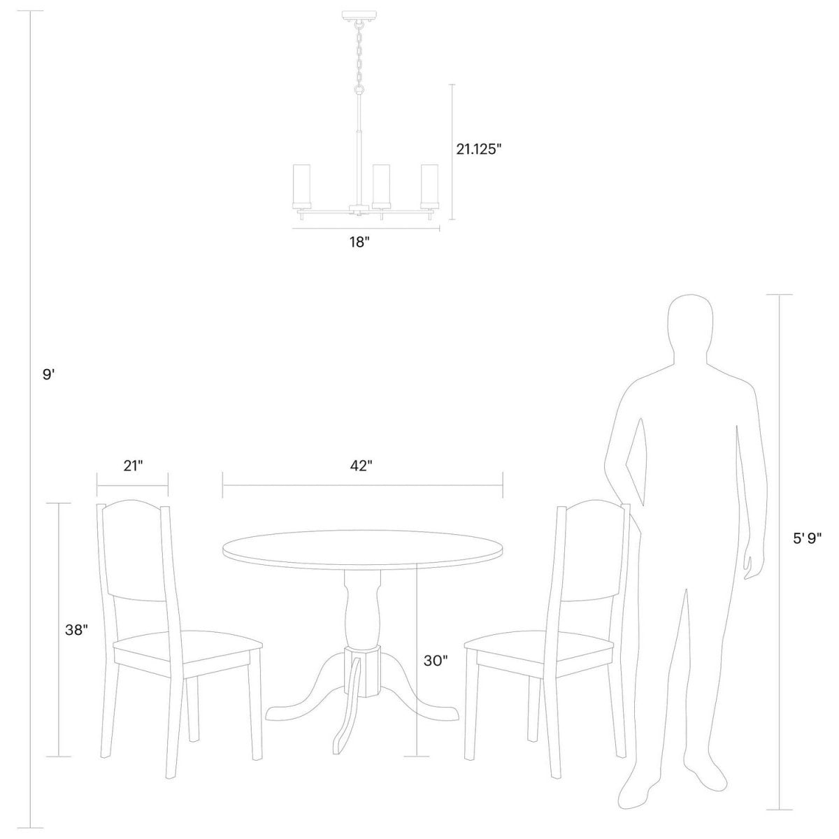 Lustre Zire - Nickel brossé 32" by Visual Comfort Studio | Luminaires & cie