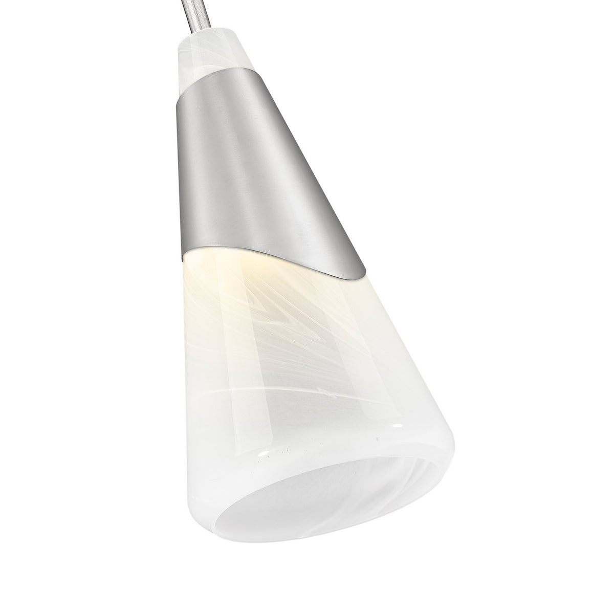 Mini-suspension Aimie Tige, Nickel brossé, 15 3/4" – vue 4