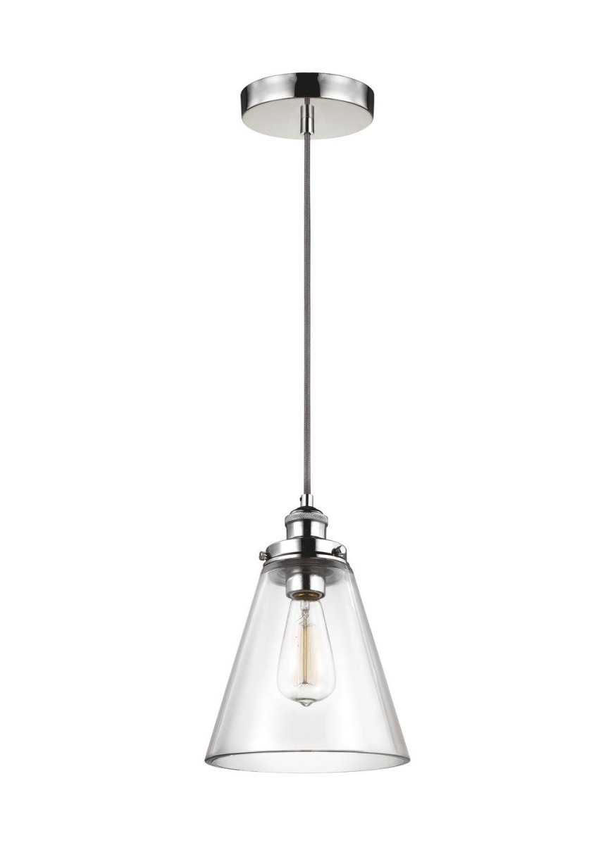 Mini-suspension Baskin - Polished Nickel 8.5 by Visual Comfort Studio | Luminaires & cie