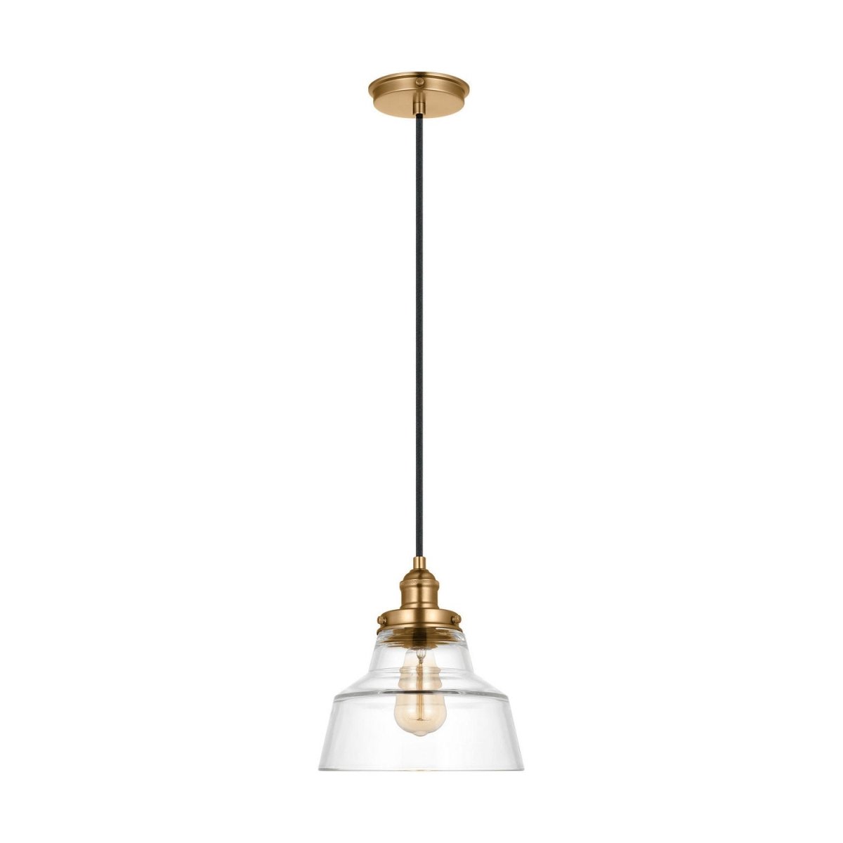 Mini-suspension Baskin - Satin Brass 10 by Visual Comfort Studio | Luminaires & cie