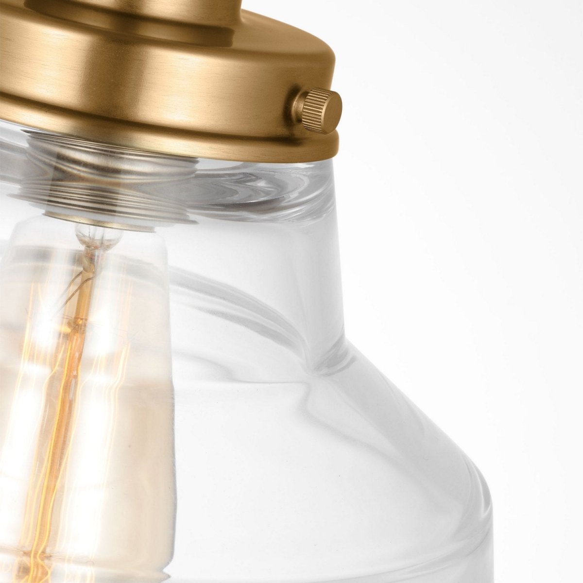 Mini-suspension Baskin - Satin Brass 9 by Visual Comfort Studio | Luminaires & cie