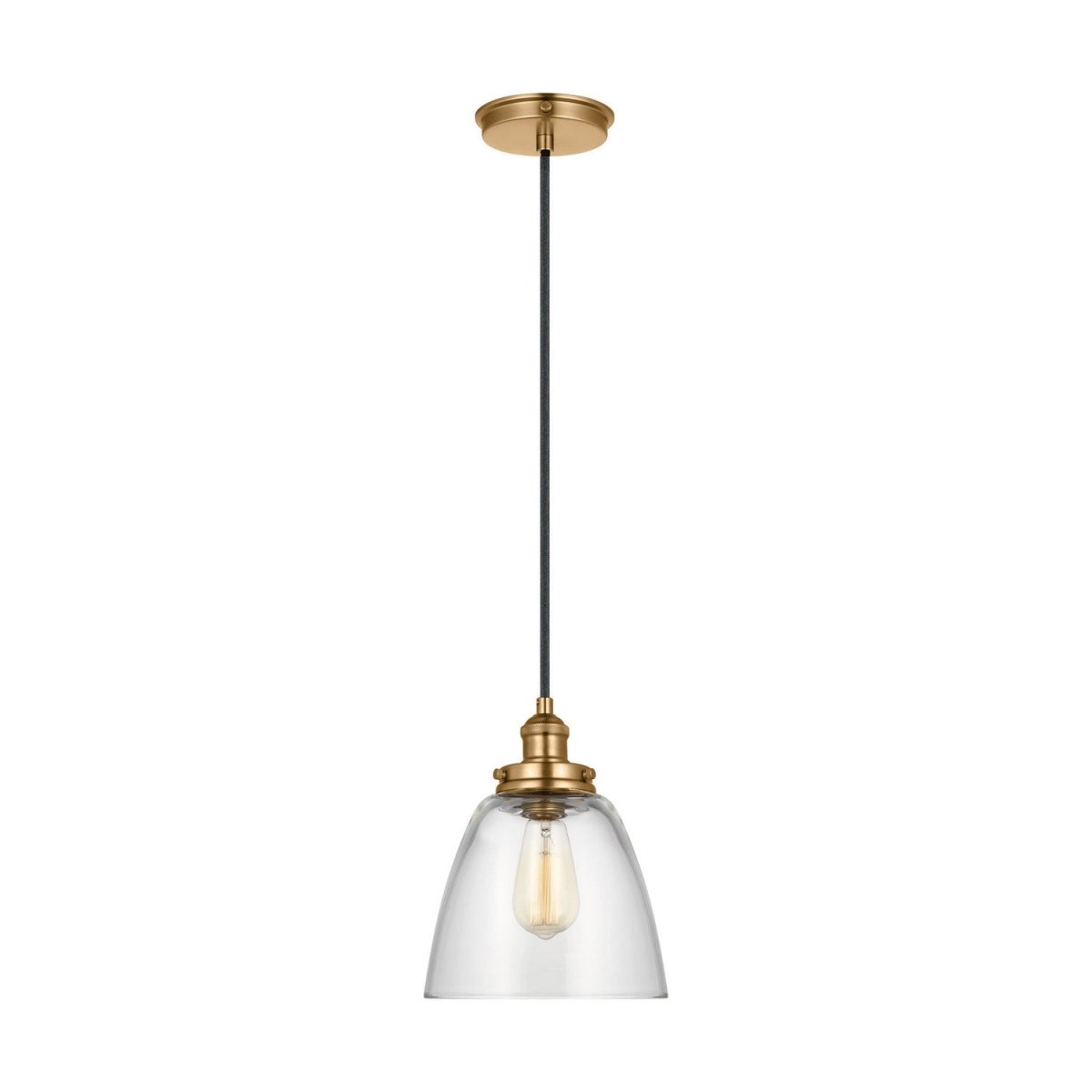 Mini-suspension Baskin - Satin Brass 9 by Visual Comfort Studio | Luminaires & cie