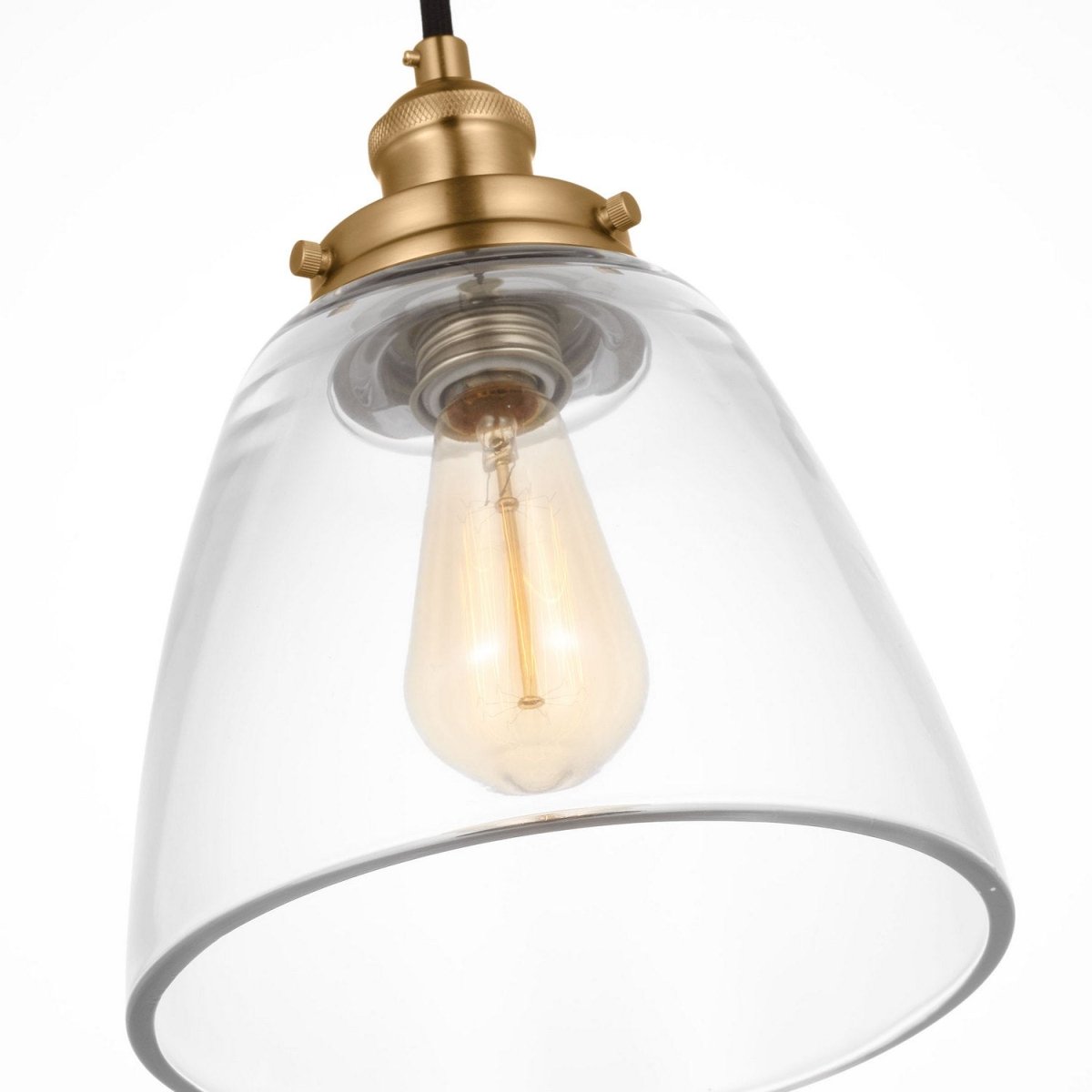 Mini-suspension Baskin - Satin Brass 9 by Visual Comfort Studio | Luminaires & cie