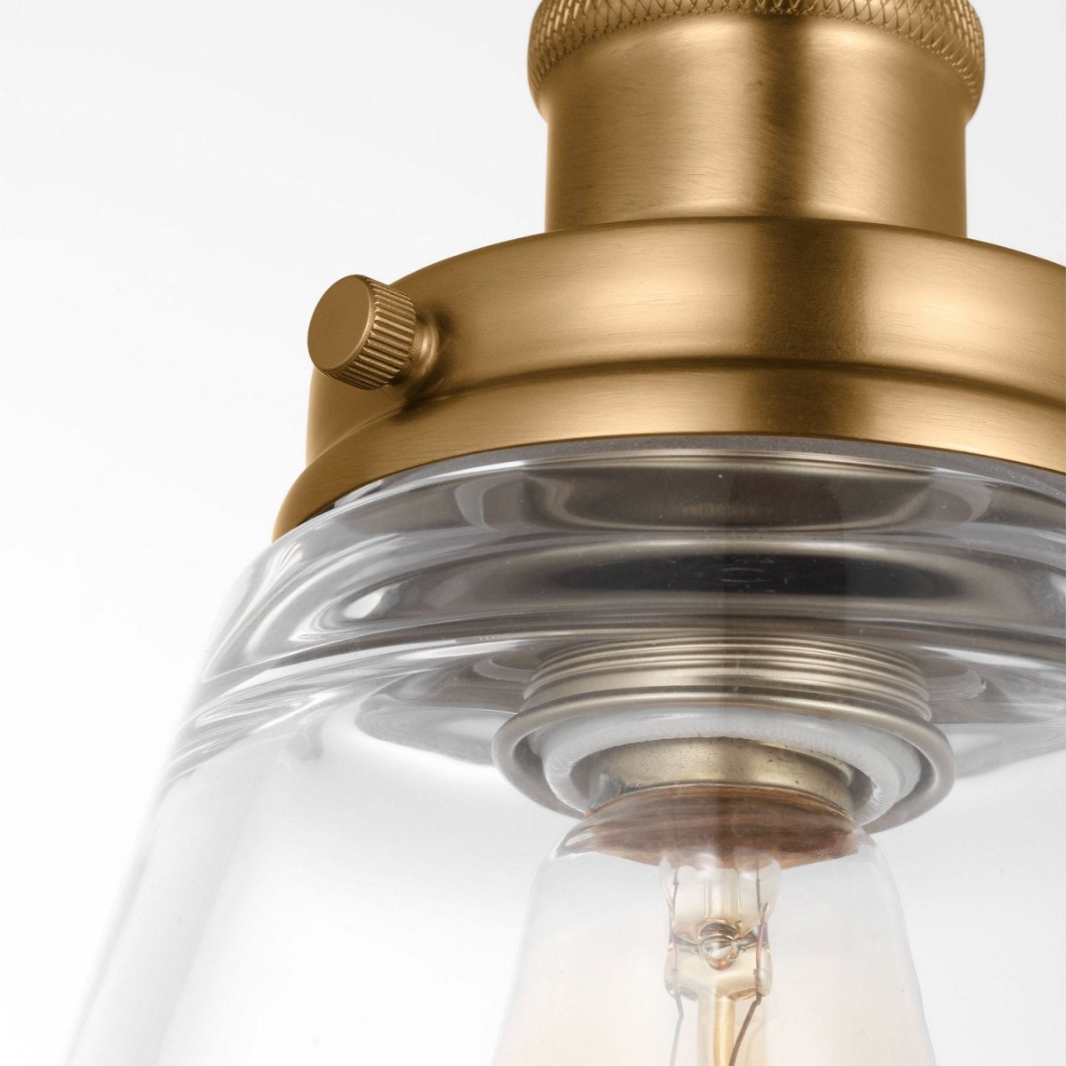 Mini-suspension Baskin - Satin Brass 9 by Visual Comfort Studio | Luminaires & cie