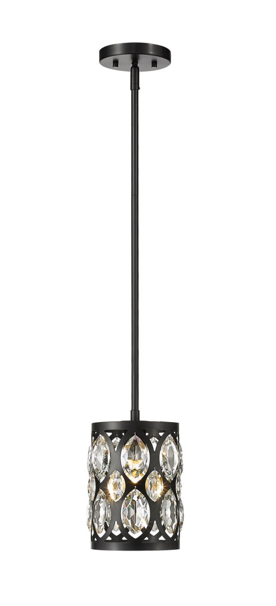 Mini-suspension Dealey - Noir mat 6 1/4" by Z-Lite | Luminaires & cie