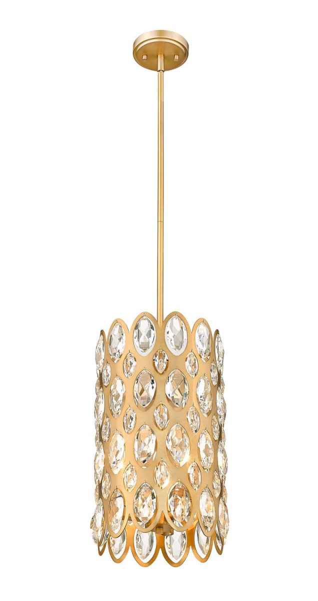 Mini-suspension Dealey - Laiton héritage 9 1/4" by Z-Lite | Luminaires & cie