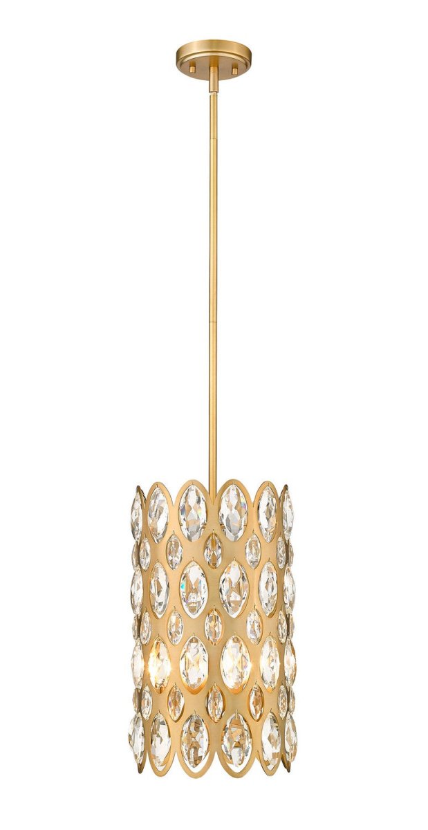 Mini-suspension Dealey - Laiton héritage 9 1/4" by Z-Lite | Luminaires & cie