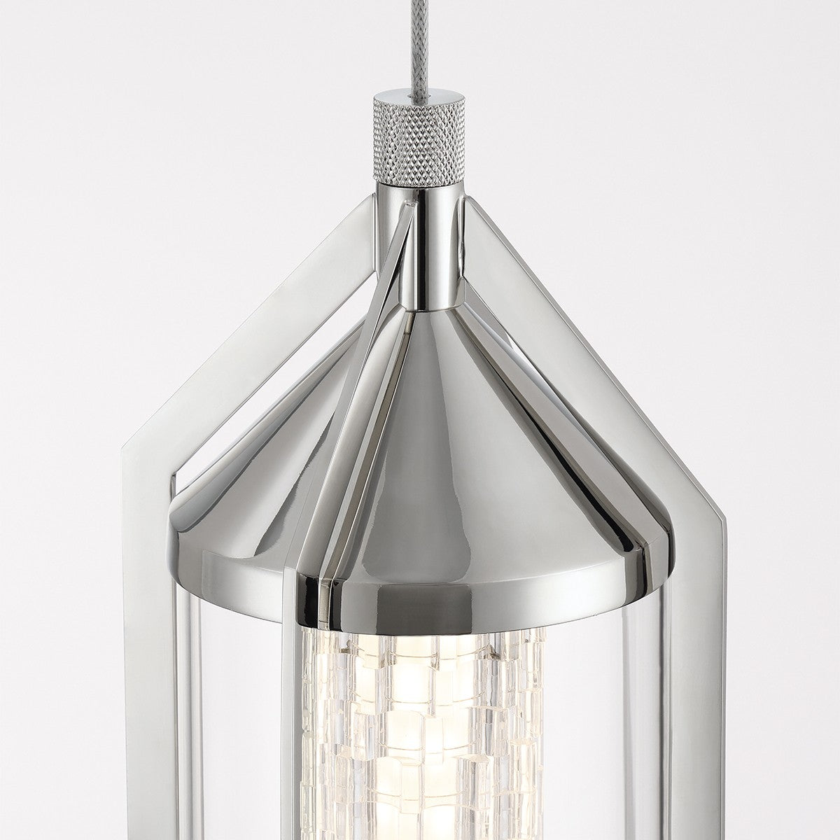 Mini-suspension Espada Nickel poli – vue 3