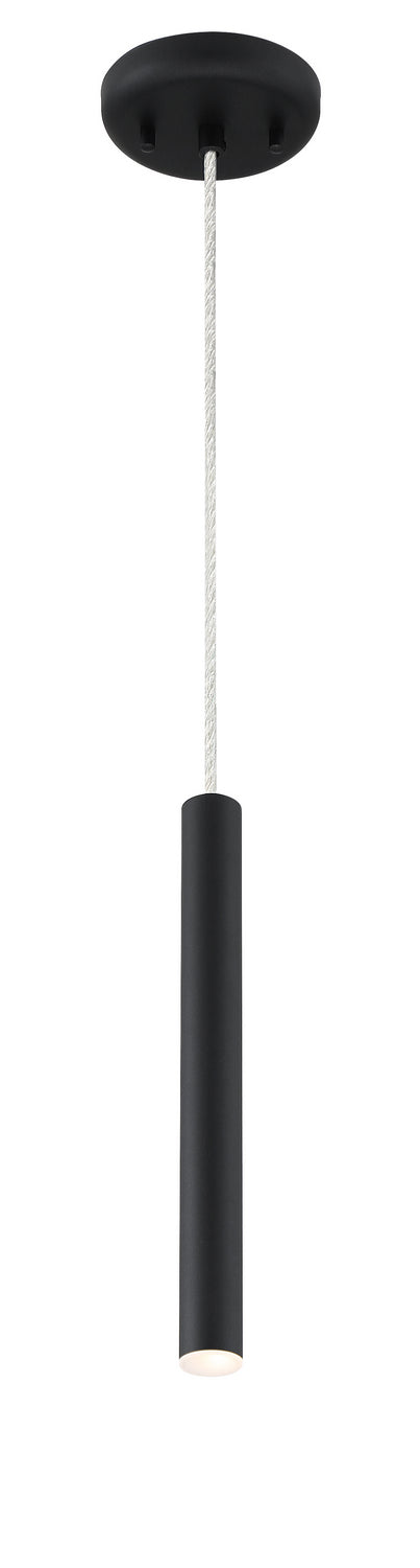 Mini-suspension Forest Câble coaxial argenté, Noir mat, 12" – Z-Lite