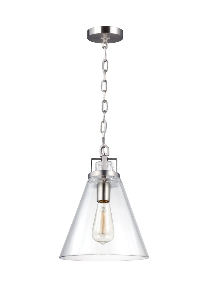 Mini-suspension Frontage - Nickel satiné by Visual Comfort Studio | Luminaires & cie