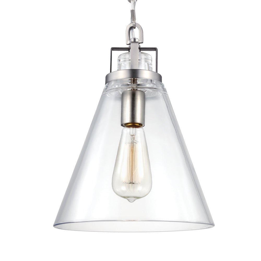 Mini-suspension Frontage - Nickel satiné by Visual Comfort Studio | Luminaires & cie