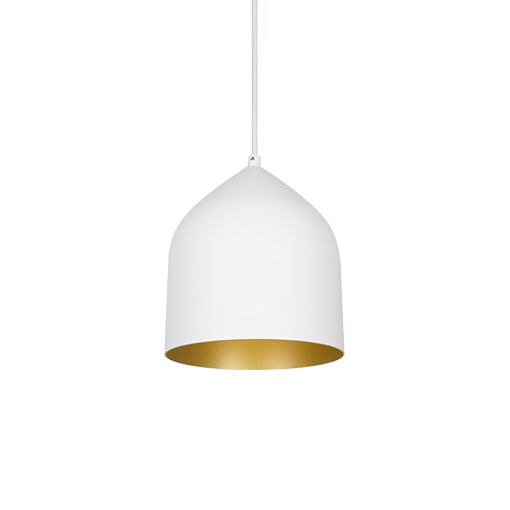 Mini-suspension Helena Blanc / Or, Revêtement texturé – Kuzco Lighting