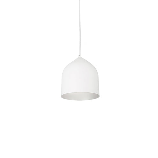Mini-suspension Helena Blanc / Argent, Revêtement texturé – Kuzco Lighting