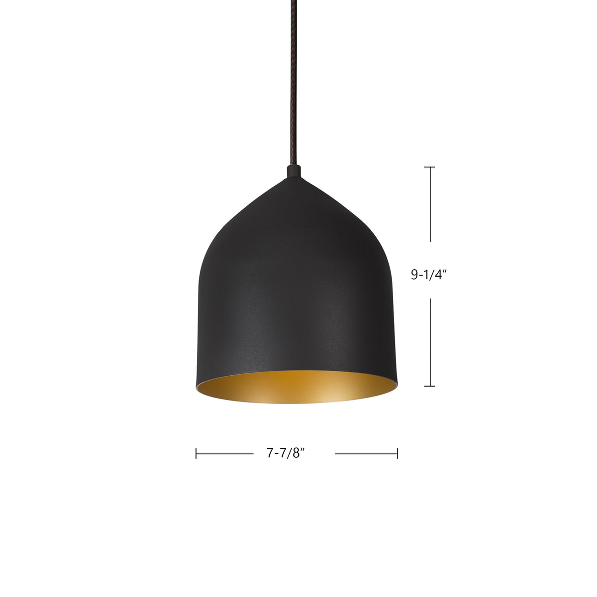 Mini-suspension Helena Noir, Diffuseur blanc acrylique – vue 3