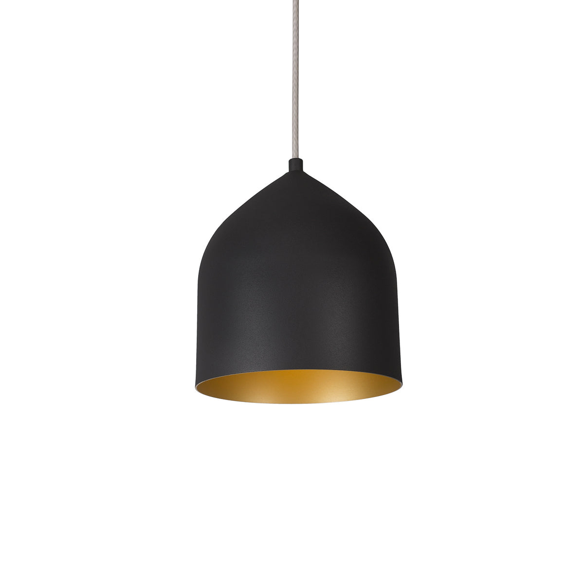 Mini-suspension Helena Noir / Or, Diffuseur blanc acrylique – Kuzco Lighting