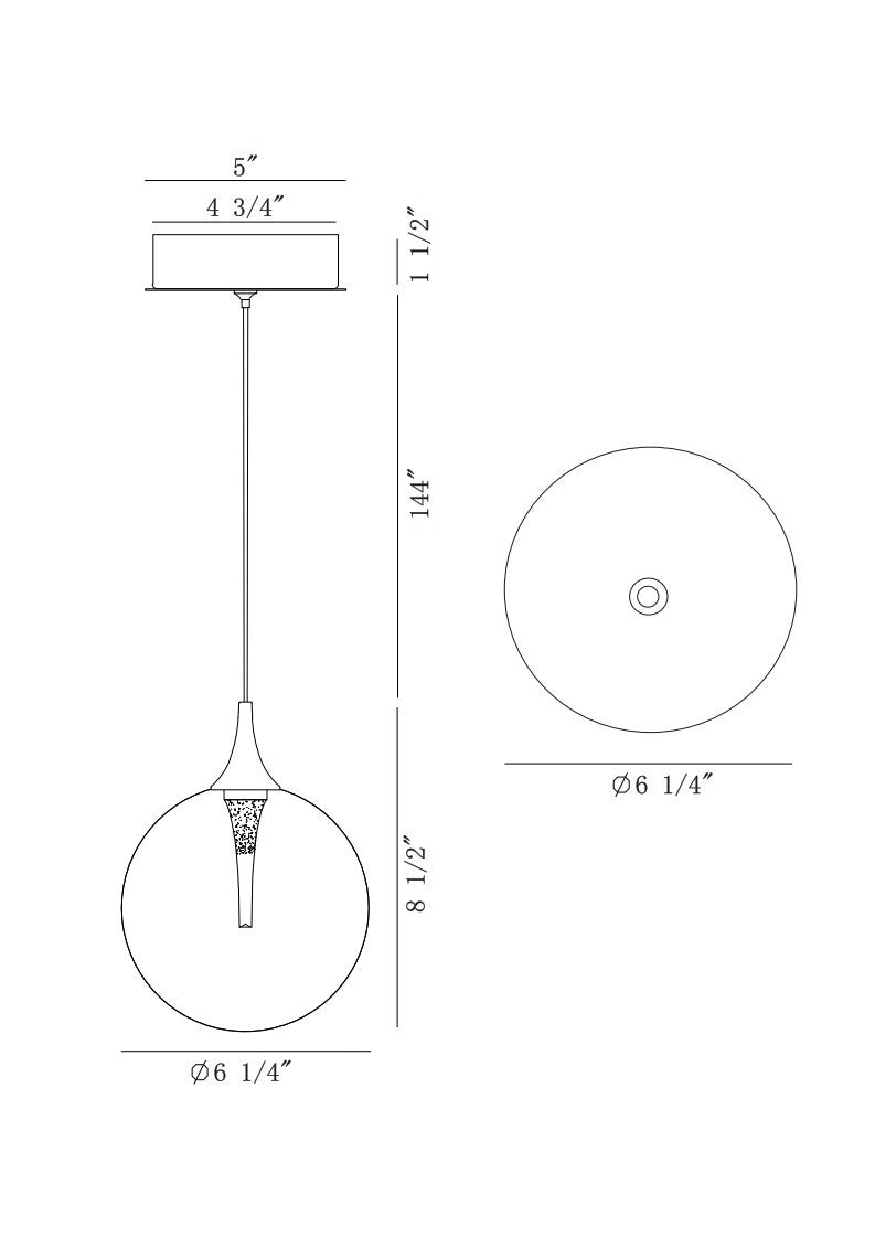 Mini-suspension Iissa Noir mat, Verre transparent – vue 5