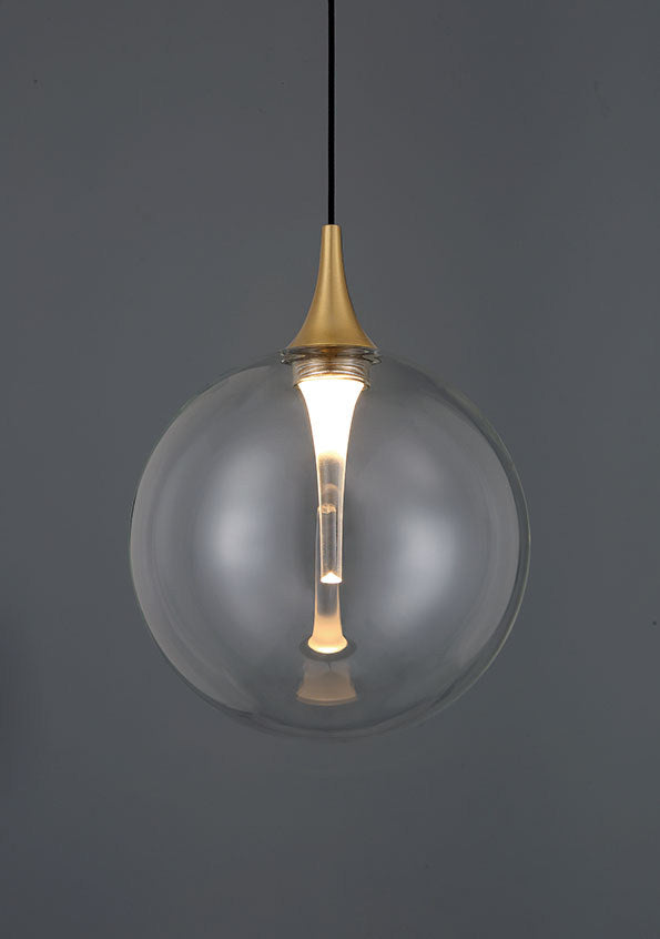 Mini-suspension Iissa Or, Verre transparent – vue 3