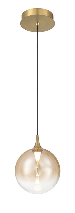 Mini-suspension Iissa Or, Verre ambre – vue 2
