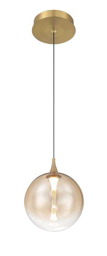 Mini-suspension Iissa Or, Verre ambre – vue 3