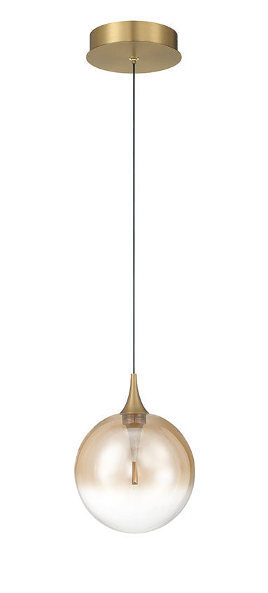 Mini-suspension Iissa Or, Verre ambre – vue 4