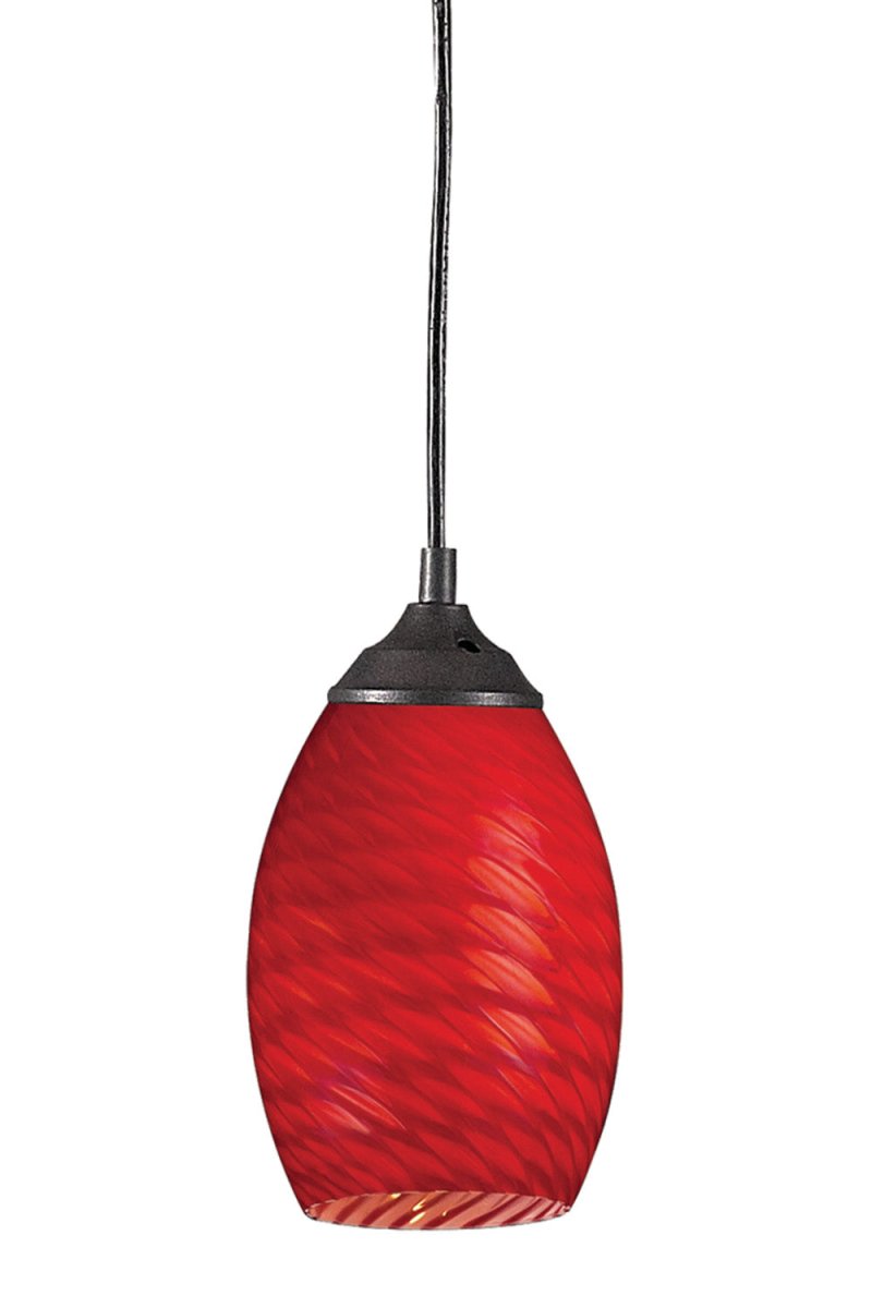 Mini-suspension Jazz - Noir sablé Rouge by Z-Lite | Luminaires & cie