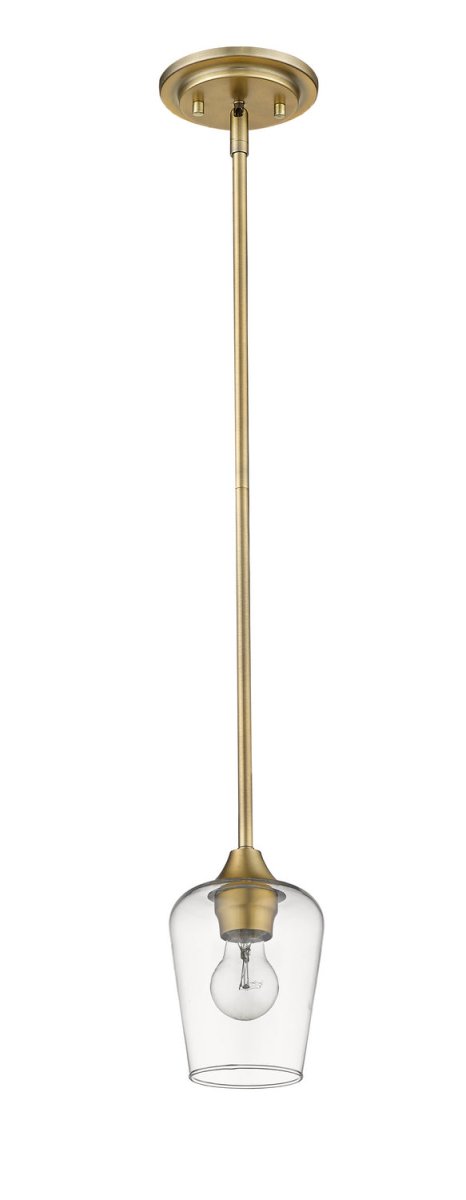 Mini-suspension Joliet - Laiton bruni 9" by Z-Lite | Luminaires & cie