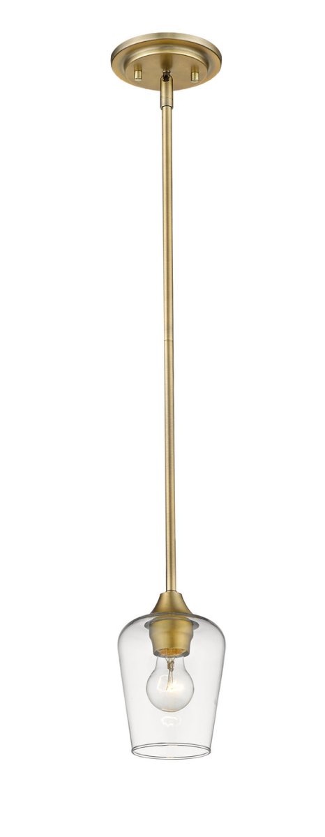 Mini-suspension Joliet - Laiton bruni 9" by Z-Lite | Luminaires & cie
