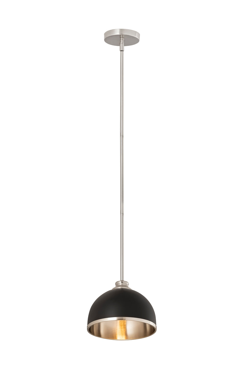 Mini-suspension Landry Noir mat + Nickel brossé – vue 2