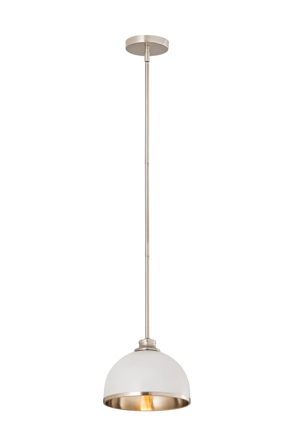 Mini-suspension Landry Blanc mat + Nickel brossé – vue 4